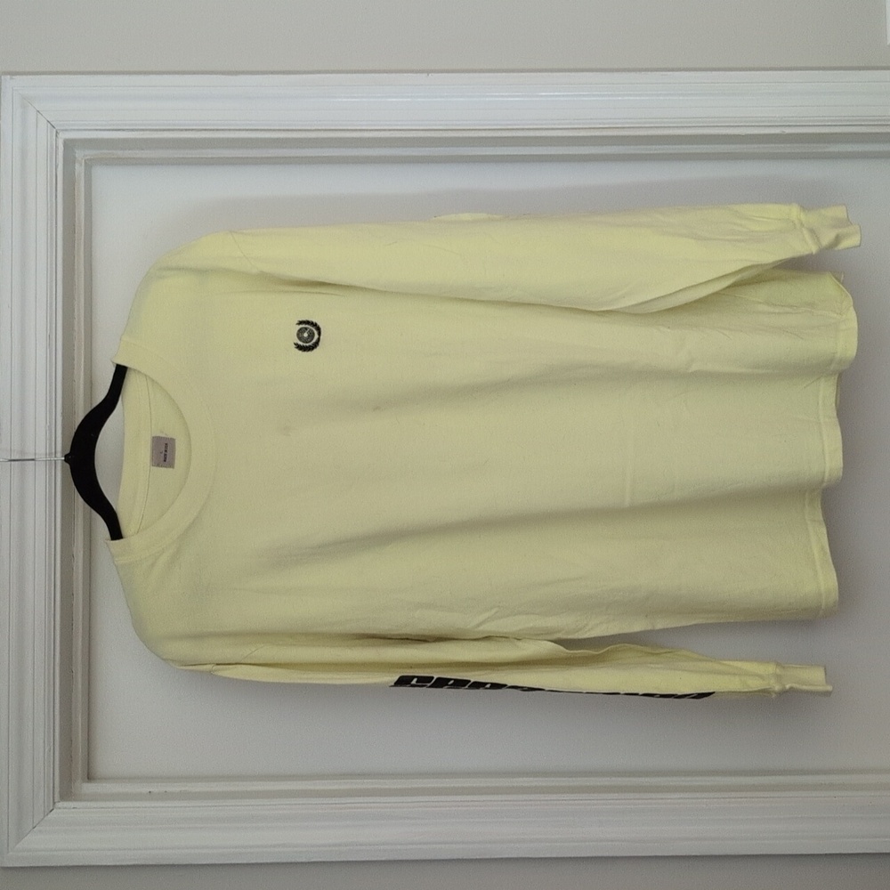 Yeezy Yellow Cream Long Sleeve Tee with Minimalist Design